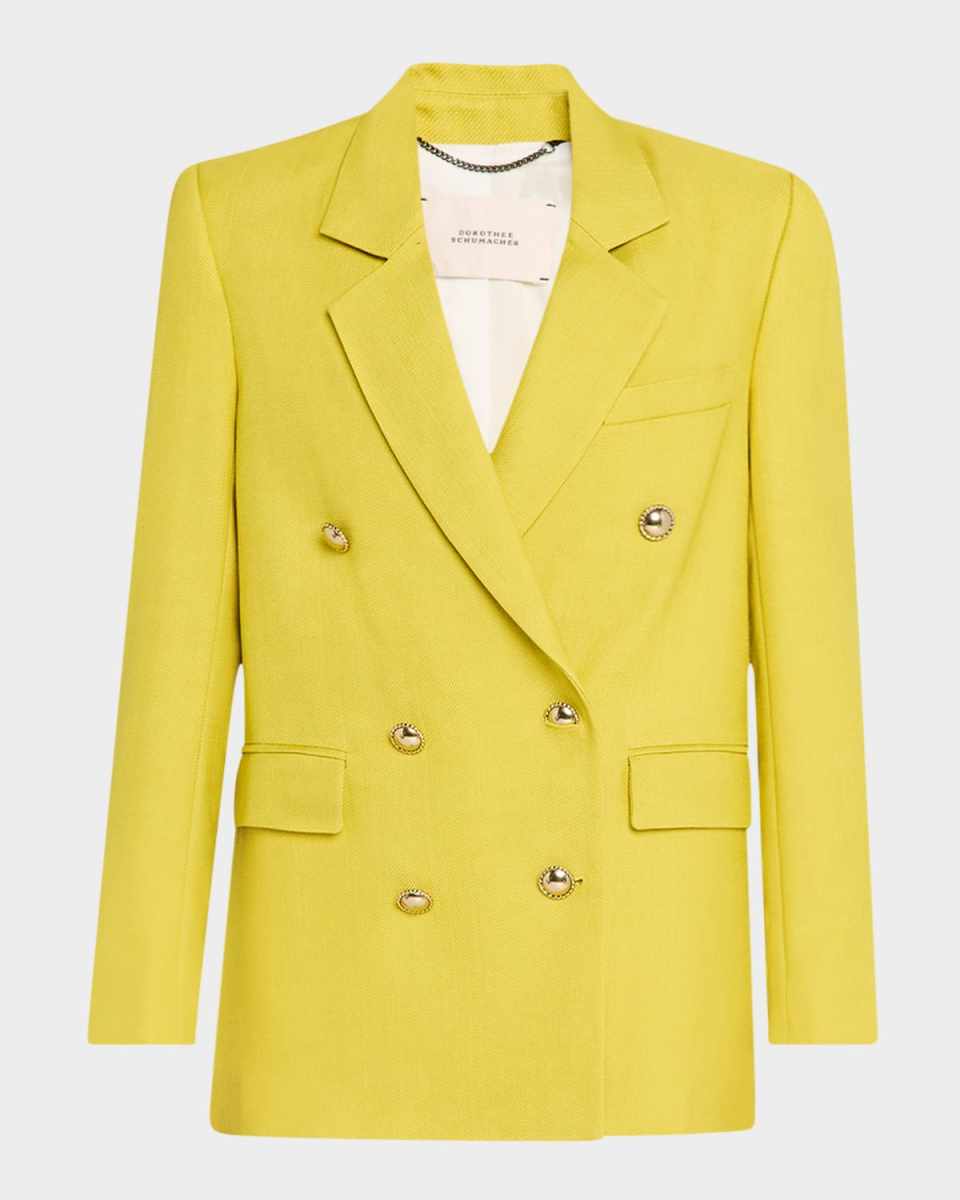 Occasion Coolness Double-Breasted Twill Jacket